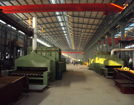 Jiang Xiyuan into plate spring heat treatment line